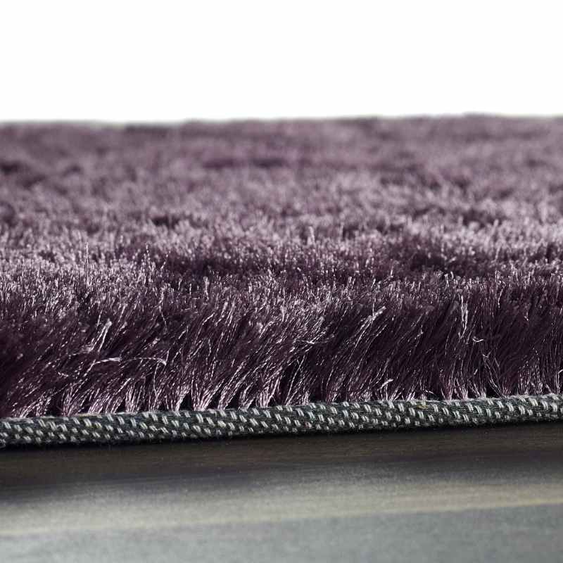 Shimmer Shaggy Lustrous Rugs in Mauve
