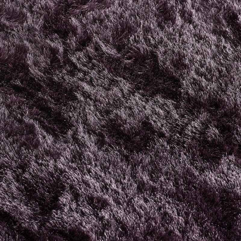 Shimmer Shaggy Lustrous Rugs in Mauve