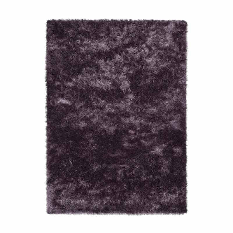 Shimmer Shaggy Lustrous Rugs in Mauve