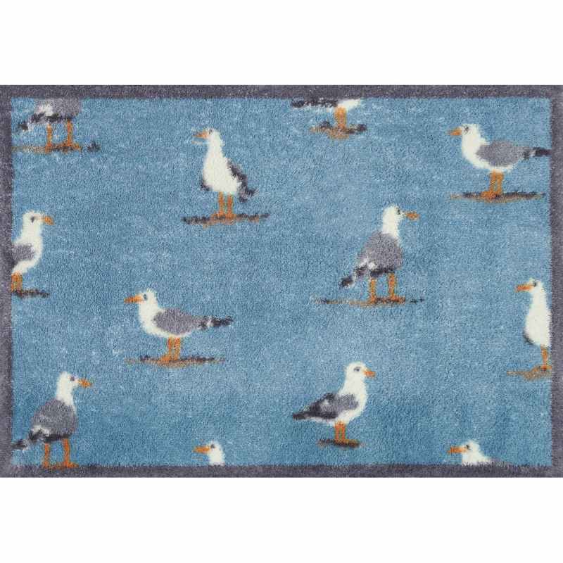 Shore Birds Washable Doormats by Turtle Mat x Sanderson in Blue