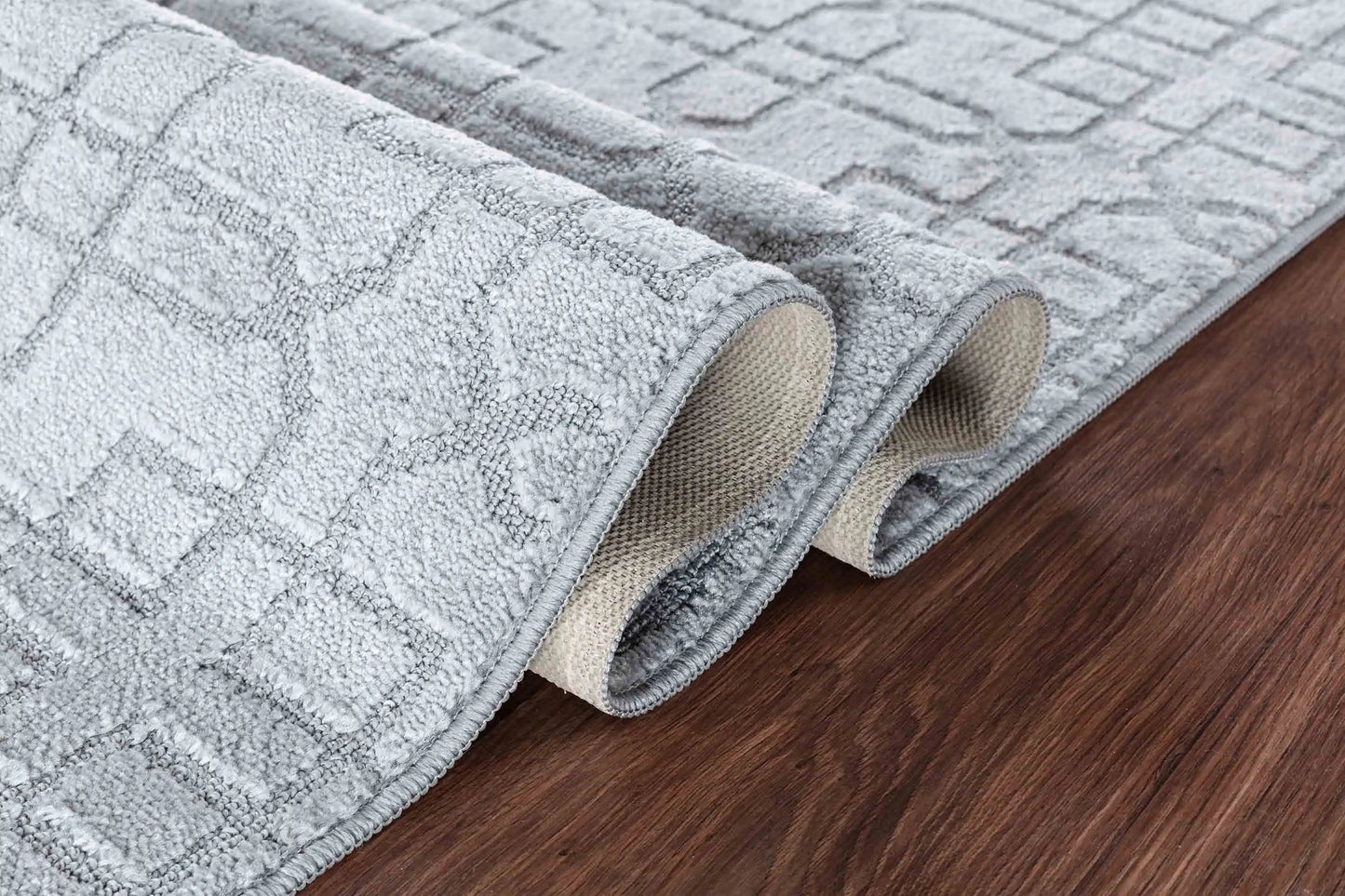 Washable 9mm Gel-Back Ivy Siam Dark Grey Rug
