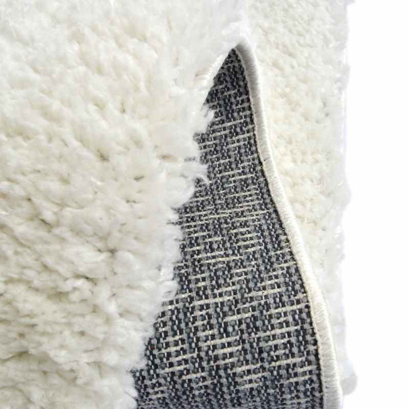 Snug Plain Shaggy Modern Rugs in Ivory White