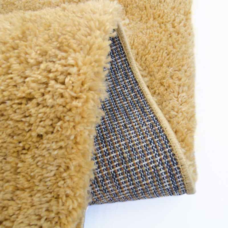Snug Plain Shaggy Modern Rugs in Ochre Yellow