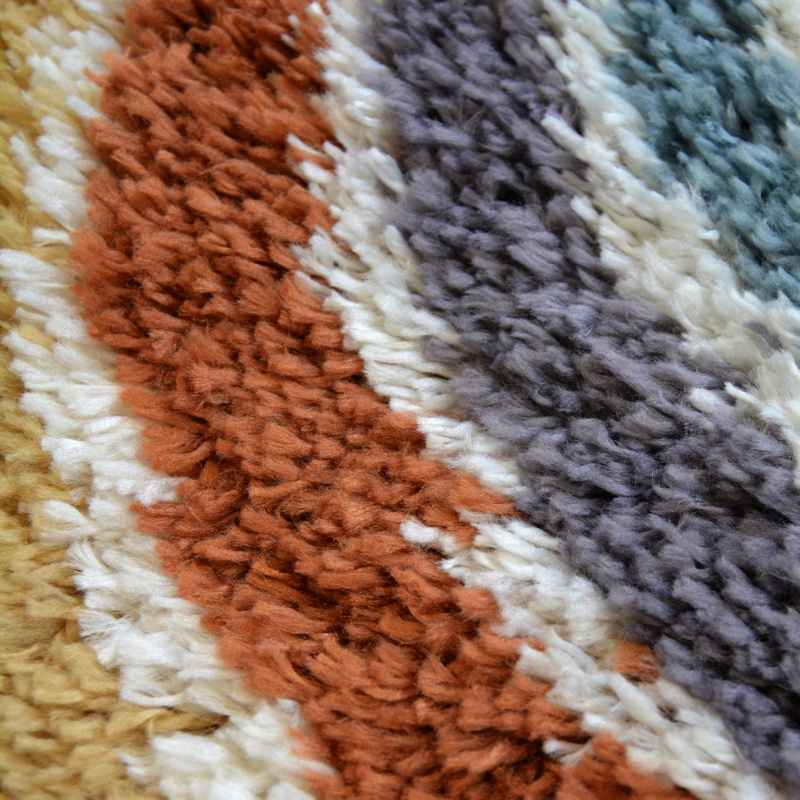 Snug Rainbow Shaggy Abstract Circle Rugs in Multi