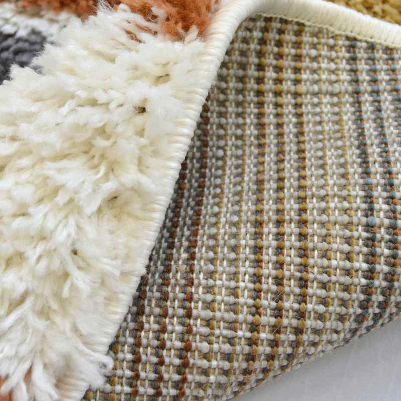 Snug Rainbow Shaggy Abstract Circle Rugs in Multi