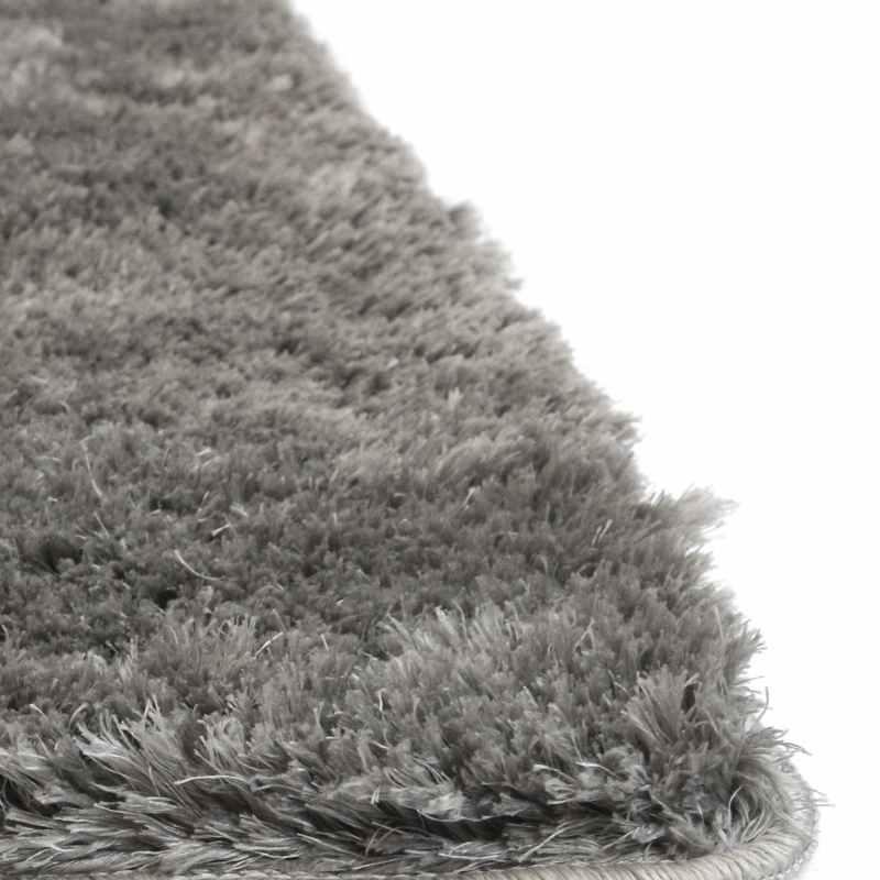 Soft Washable Cosy Modern Shaggy Runner Rugs in Grey