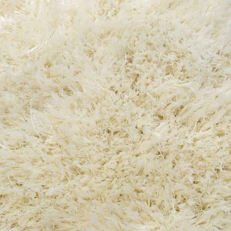 Soft Washable Cosy Modern Shaggy Runner Rugs in Ivory White