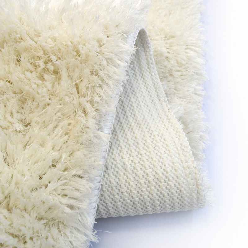 Soft Washable Cosy Modern Shaggy Runner Rugs in Ivory White