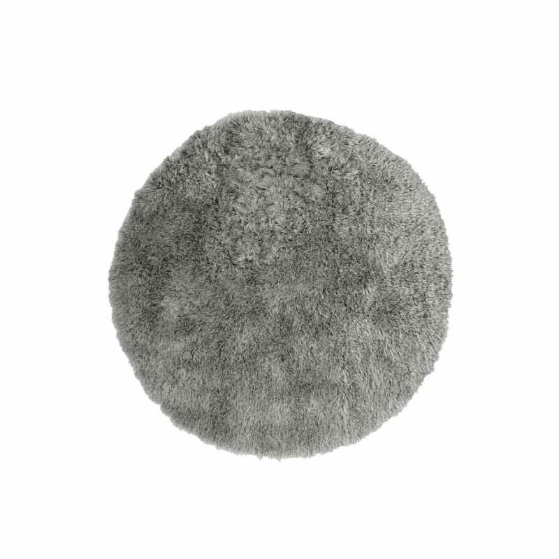 Soft Washable Cosy Circle Modern Shaggy Rugs in Grey