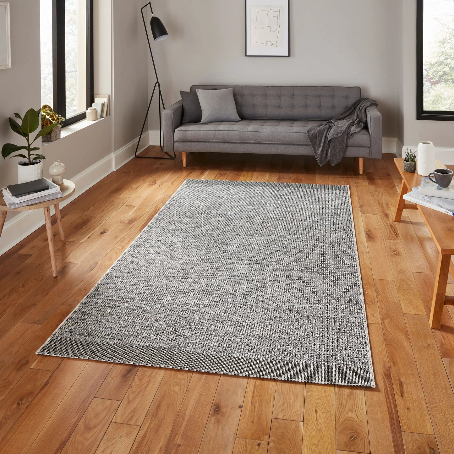 Stitch Outdoor Stitch 9682 Grey Black Rug RS