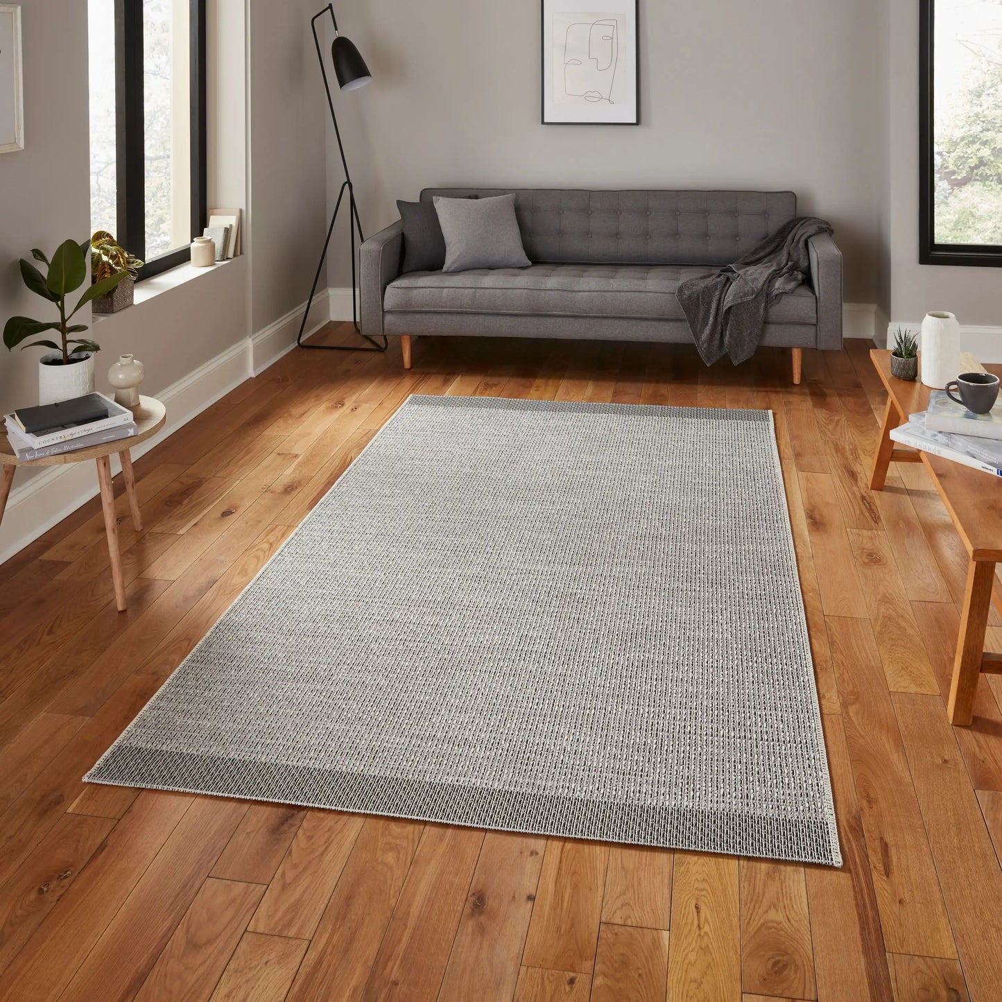 Stitch Outdoor Stitch 9682 Silver Black Rug RS