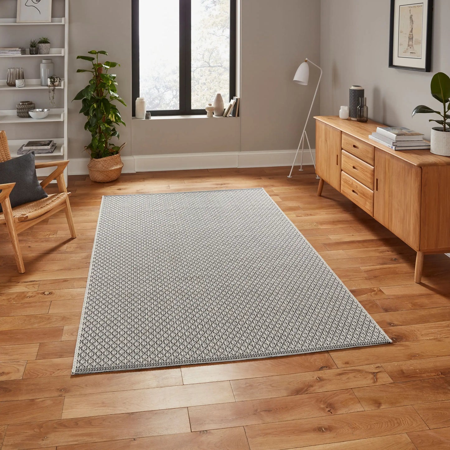 Stitch Outdoor Stitch 9683 Ivory Black Rug RS