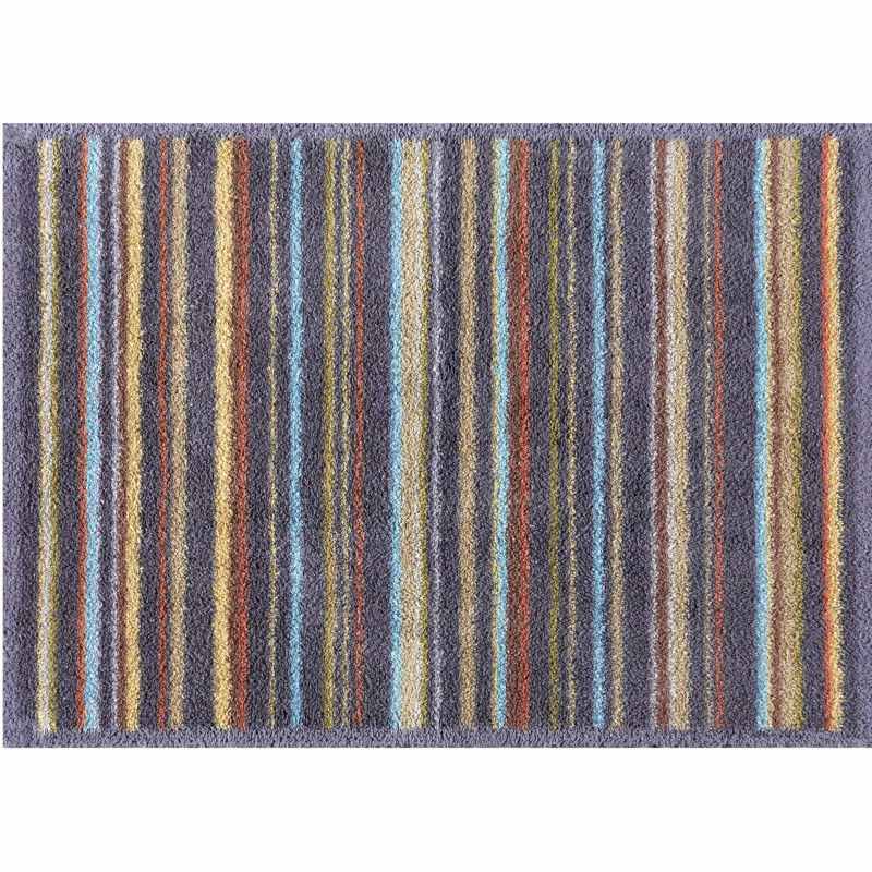 Stripe Washable Doormats in Charcoal Grey by Turtle Mat
