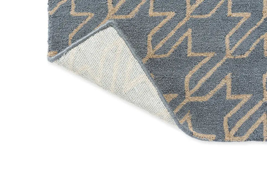 In-Outdoor Ted Baker Houndstooth Washed Blue outdoor 455708 Rug