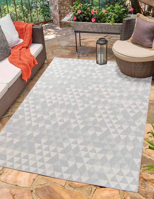 Sky Outdoor Triangle Silver Rug