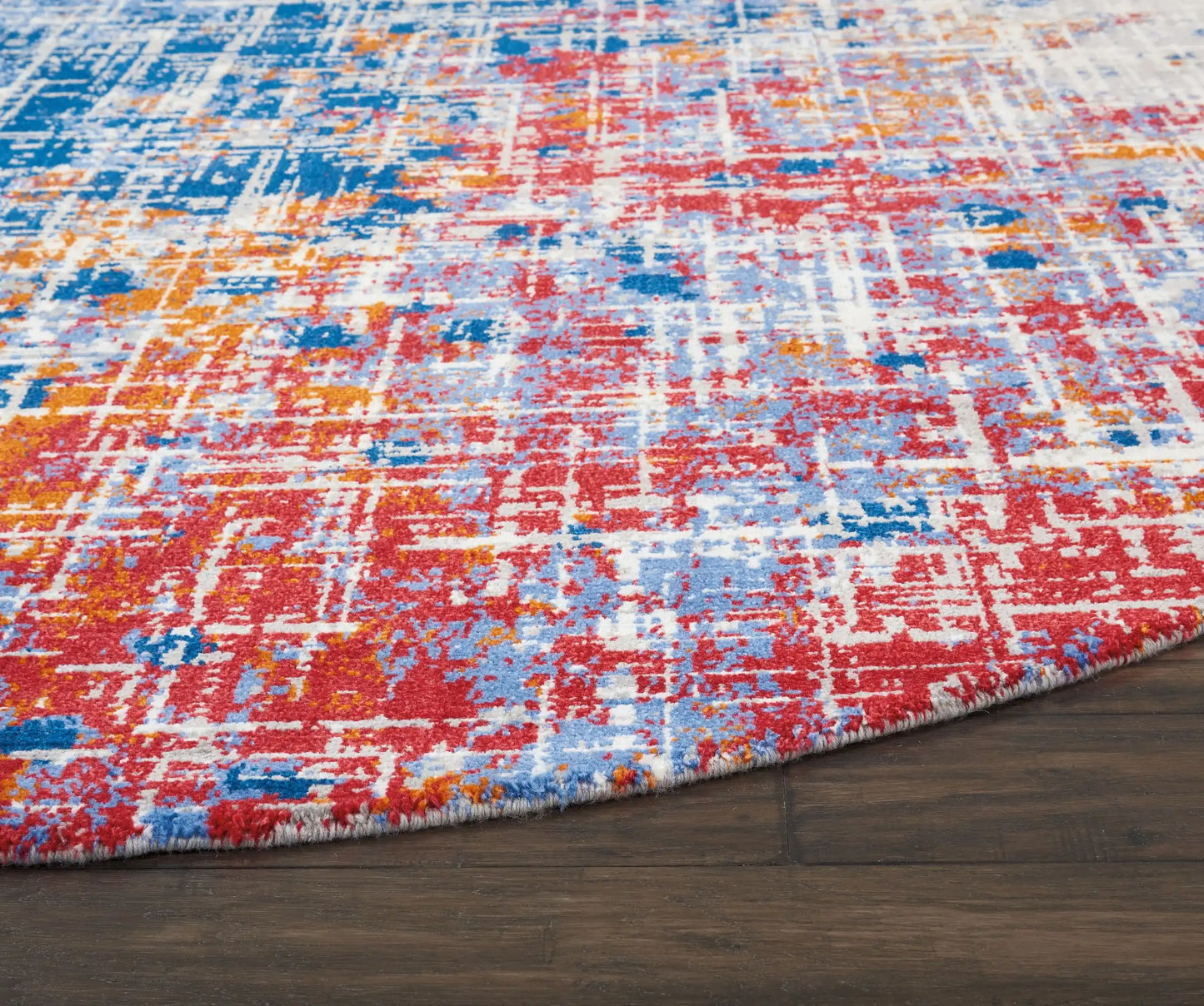 Twilight Nourison TWI25 Red Blue Rug RS