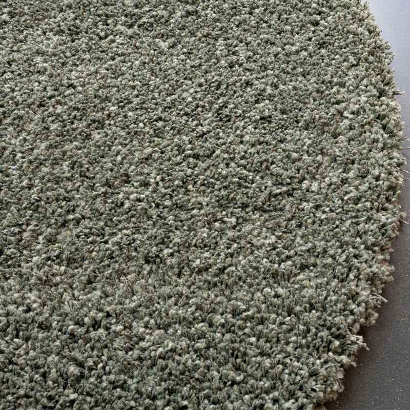 Twilight Speckled Shaggy Circle Rugs 39001 4422 in Green