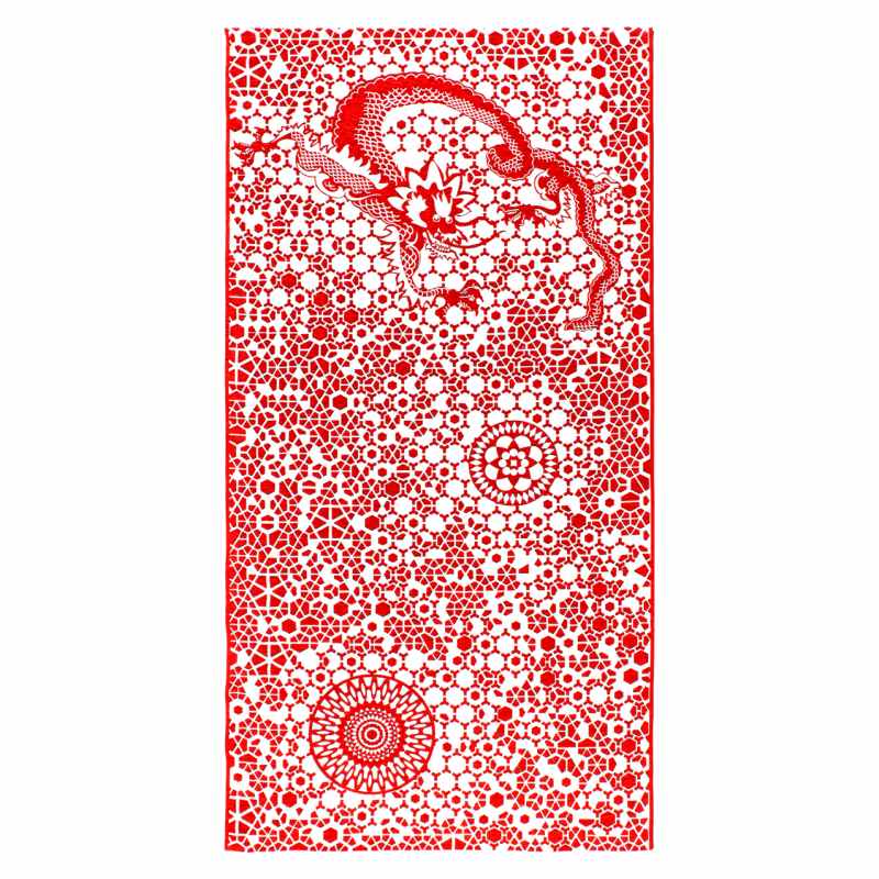 Milek Tattoo Dragon Rug in Red