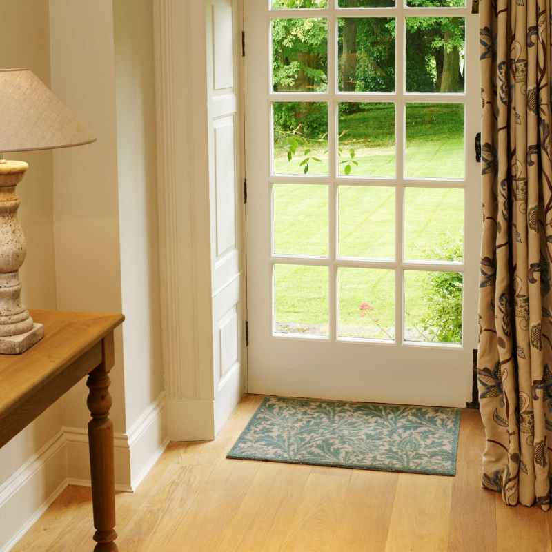 Thistle Washable Doormats in Green by Turtle Mat x Morris & Co