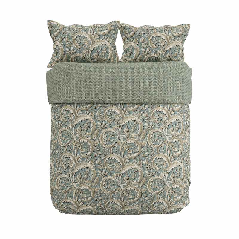 Tilia Lime Bedding by Sanderson x National Trust in Soft Teal