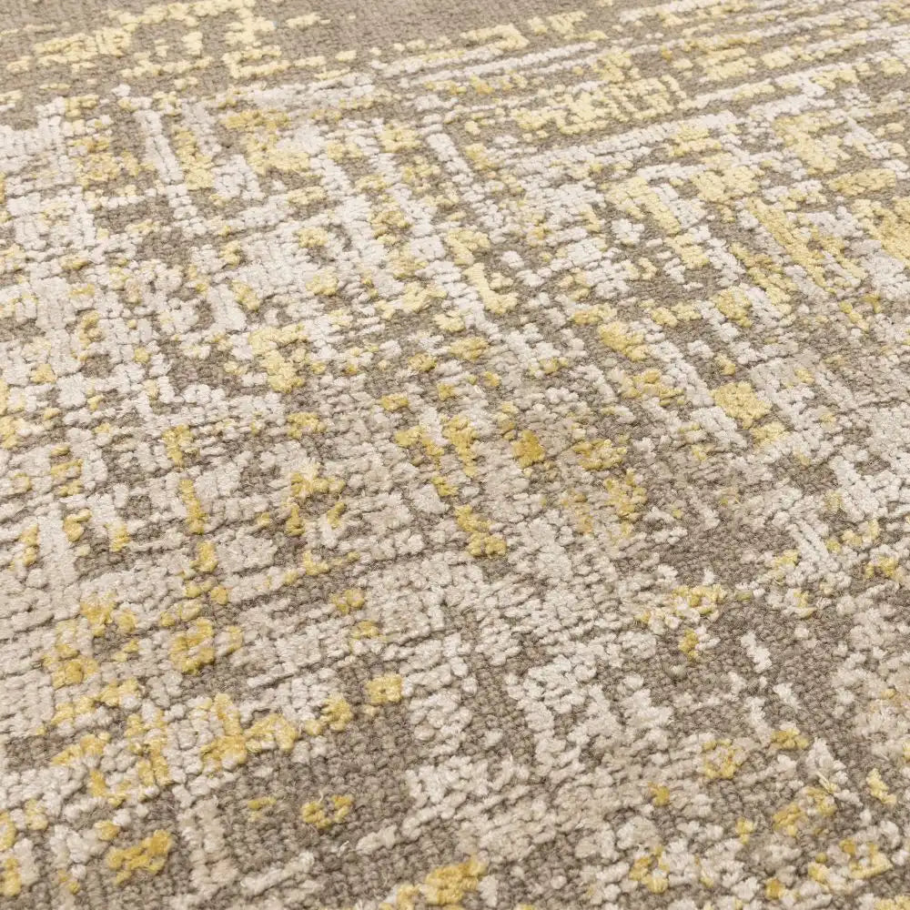 Asiatic torino gold Yellow Living Room Wool Rug.