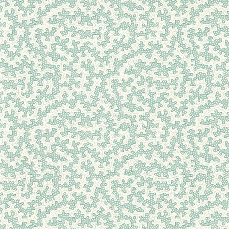 Truffle Wallpaper 217241 by Sanderson in Blue Clay