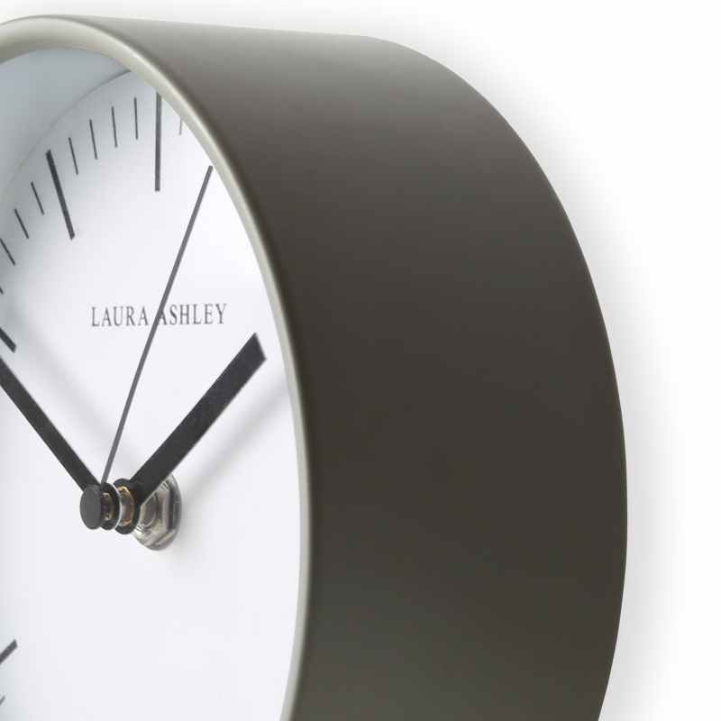 Twyford Small Bedside Clock 115775 by Laura Ashley in Pale Steel Grey