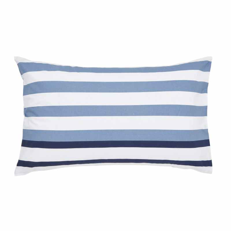 Urban Stripe Cotton Bedding and Pillowcase by DKNY in Blue