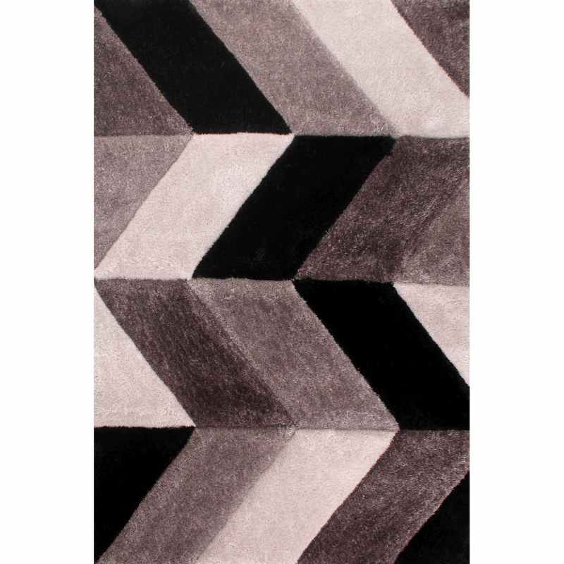 Blazon Geometric Rugs in Grey