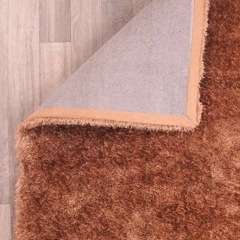Indigo Plain Shaggy Rugs in Beige