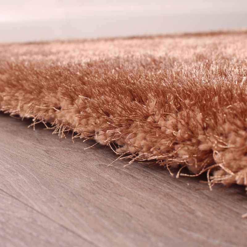 Indigo Plain Shaggy Rugs in Beige