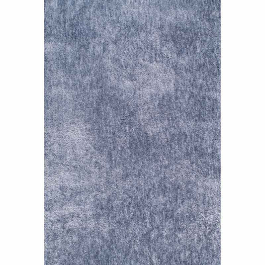 Indigo Plain Shaggy Rugs in Blue