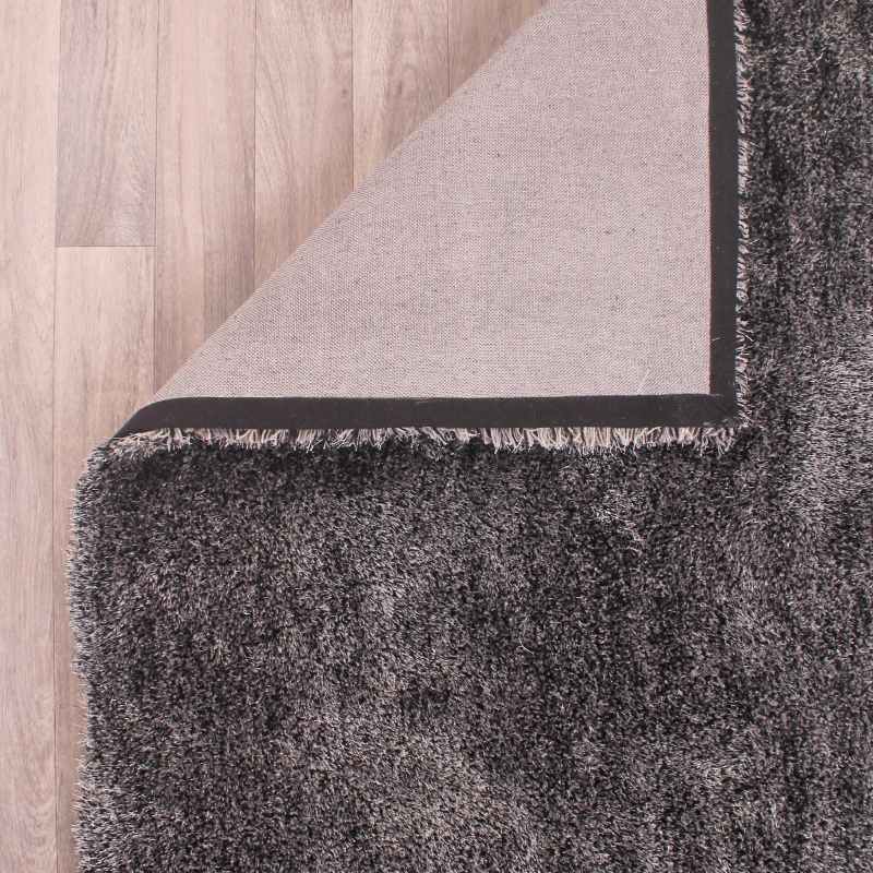 Indigo Plain Shaggy Rugs in Grey