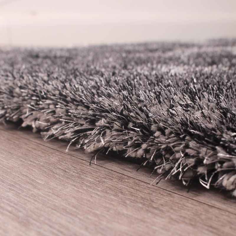 Indigo Plain Shaggy Rugs in Grey