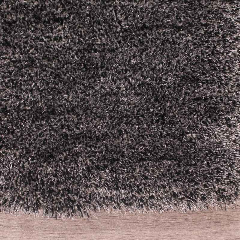 Indigo Plain Shaggy Rugs in Grey