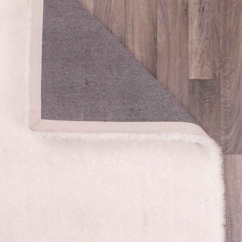 Indigo Plain Shaggy Rugs in Ivory
