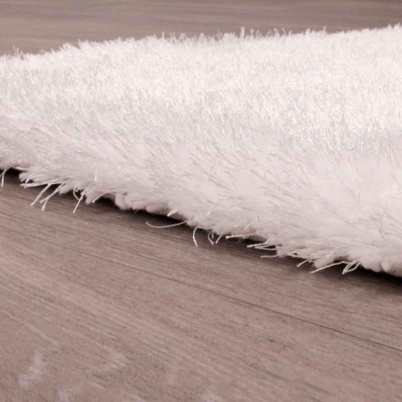 Indigo Plain Shaggy Rugs in Ivory