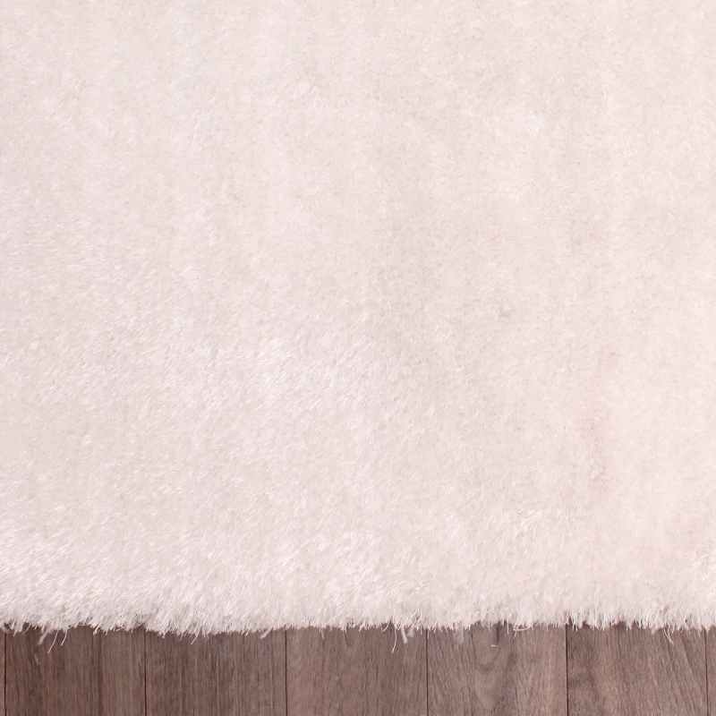 Indigo Plain Shaggy Rugs in Ivory