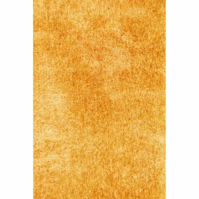 Indigo Plain Shaggy Rugs in Ochre