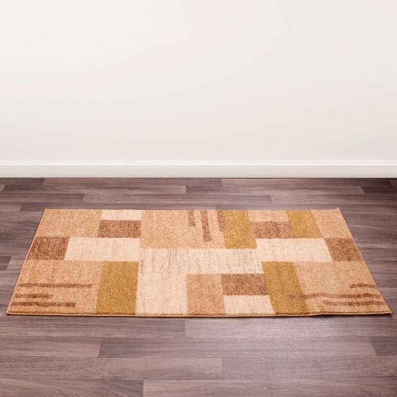 Spirit Blocks Geometric Rugs in Beige Ochre