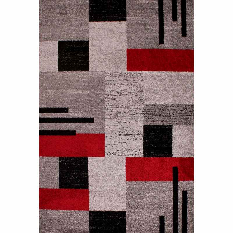 Spirit Blocks Geometric Rugs in Red