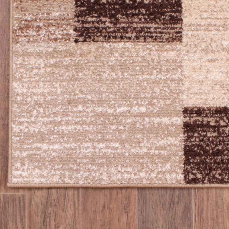 Spirit Blocks Geometric Rugs in Terracotta Orange