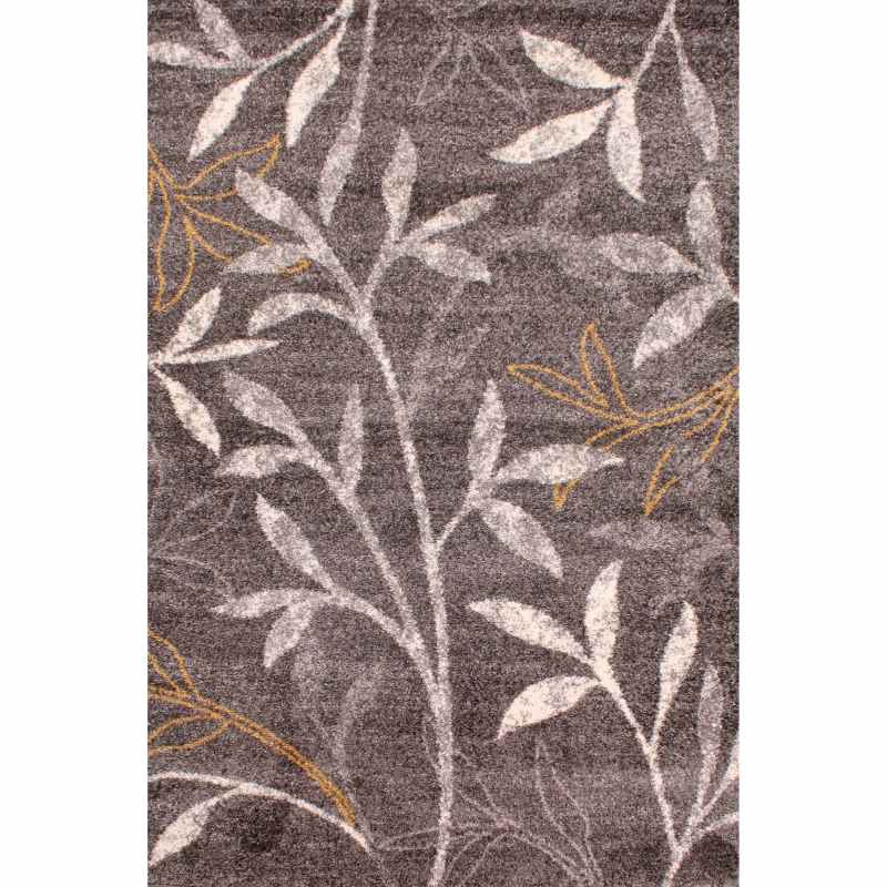 Spirit Leaf Botanical Rugs in Grey Ochre