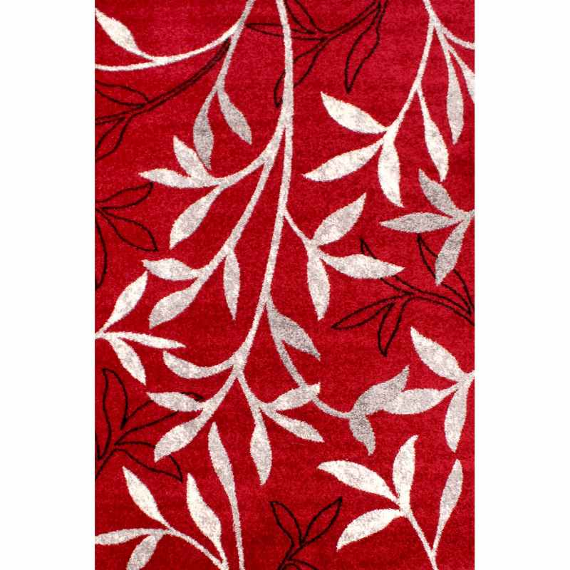 Spirit Leaf Botanical Rugs in Red