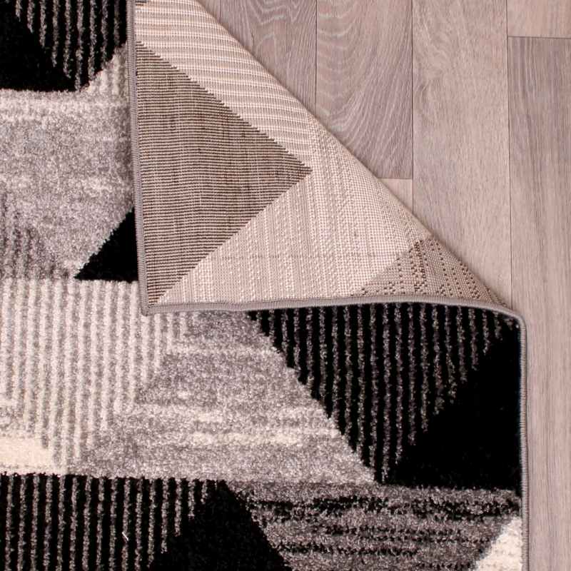 Spirit Triangle Modern Geometric Rugs in Black