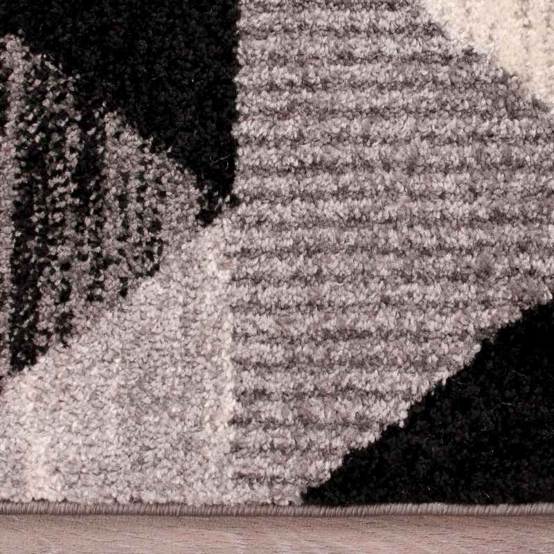 Spirit Triangle Modern Geometric Rugs in Black