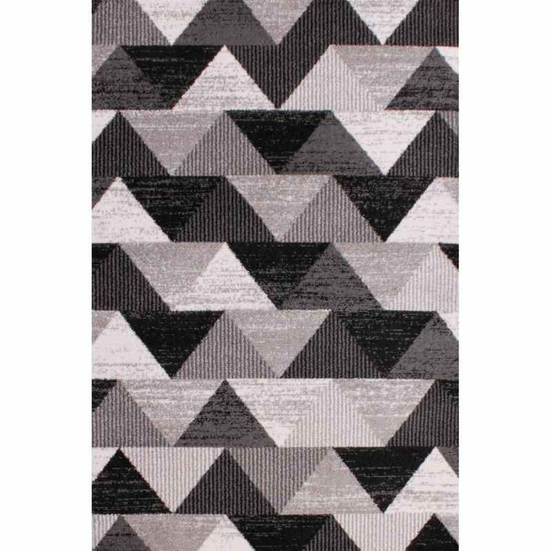 Spirit Triangle Modern Geometric Rugs in Black