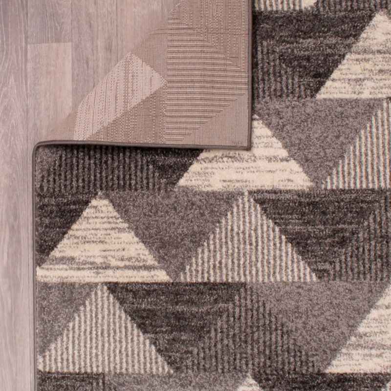 Spirit Triangle Modern Geometric Rugs in Grey