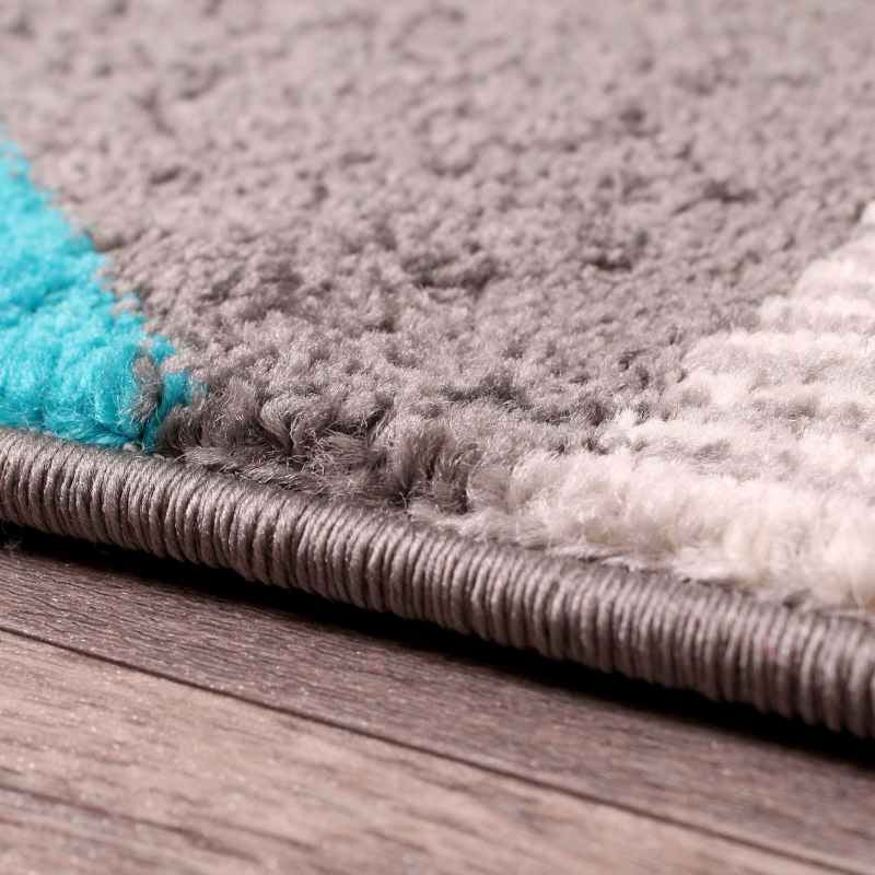 Spirit Triangle Modern Geometric Rugs in Ochre Teal