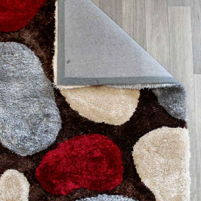 Stepping Stones Rugs in Grey Red